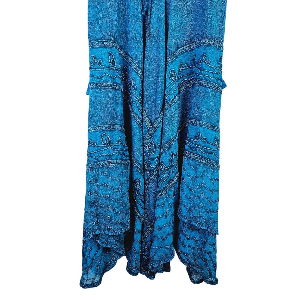 Vintage Advance Apparels Tie Dye Sear Sucker Sleeveless Assymetrical Dress, NWT - Picture 3 of 9